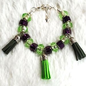 Lime Green/Purple Bracelet